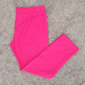 Fuchsia pink cotton dress pants